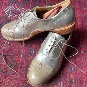 Silver Angela Scott loafer style shoes Mr. Dorchester